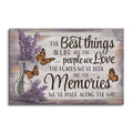 The Best Things In Life Canvas – Lavender Floral Family Wall Art
