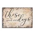 These Are The Good Old Days Canvas – Rustic Family Wall Art