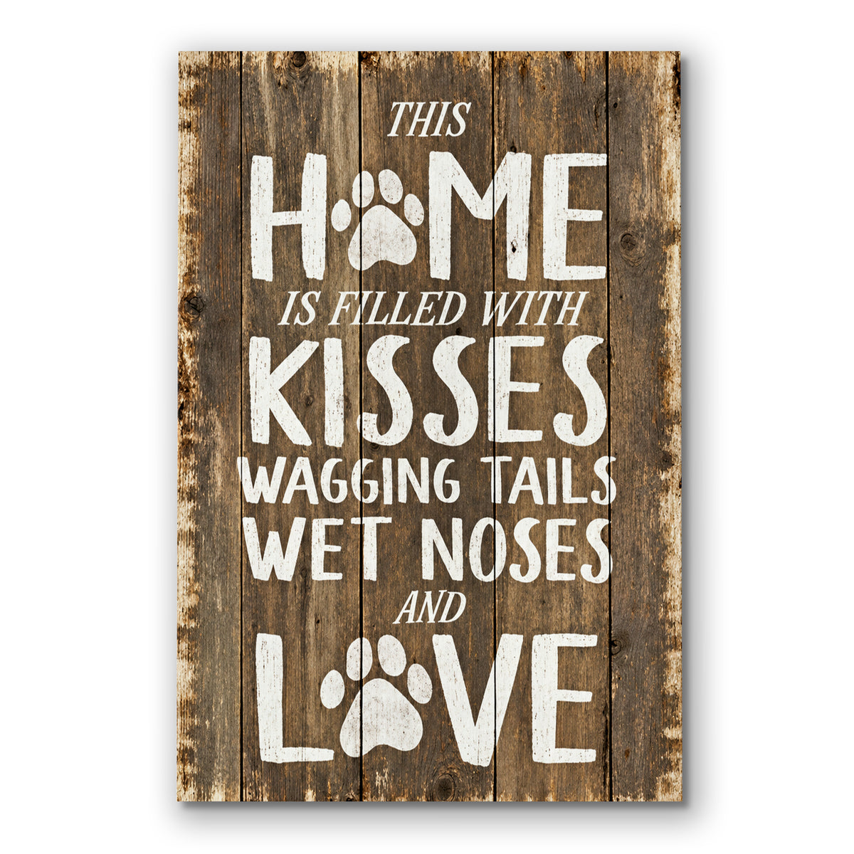 Home Filled With Wagging Tails And Wet Noses Canvas – Dog Lover Art