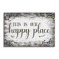 This Is Our Happy Place Canvas – Rustic Family Home Wall Art