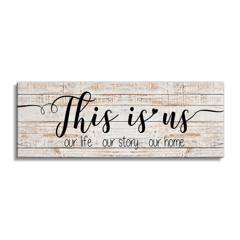 This Is Us Our Life Our Story Panoramic Canvas – Wide Family Wall Art