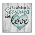 This Kitchen Is Seasoned With Love Canvas – Kitchen Wall Art