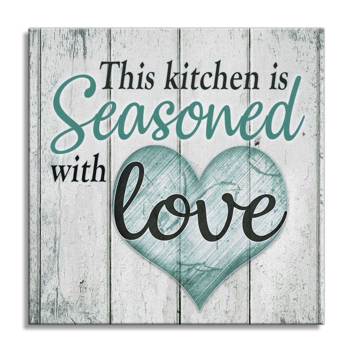 This Kitchen Is Seasoned With Love Canvas – Kitchen Wall Art