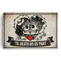 Til Death Do Us Part Sugar Skull Canvas – Alternative Couple Wall Art