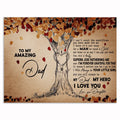 To My Amazing Dad Canvas – Tree Letter Father's Day Wall Art