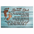 To My Bonus Dad Canvas – Baby Feet Stepfather Father's Day Wall Art