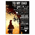 To My Dad Any Man Can Be A Father Canvas – Father's Day Wall Art
