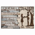 To My Dad I Know It's Not Easy Canvas – Father's Day Wall Art