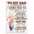 To My Dad Everything I Learned From You Canvas – Father's Day Wall Art