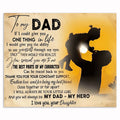 To My Dad My Hero Canvas – Father And Son Silhouette Father's Day Art