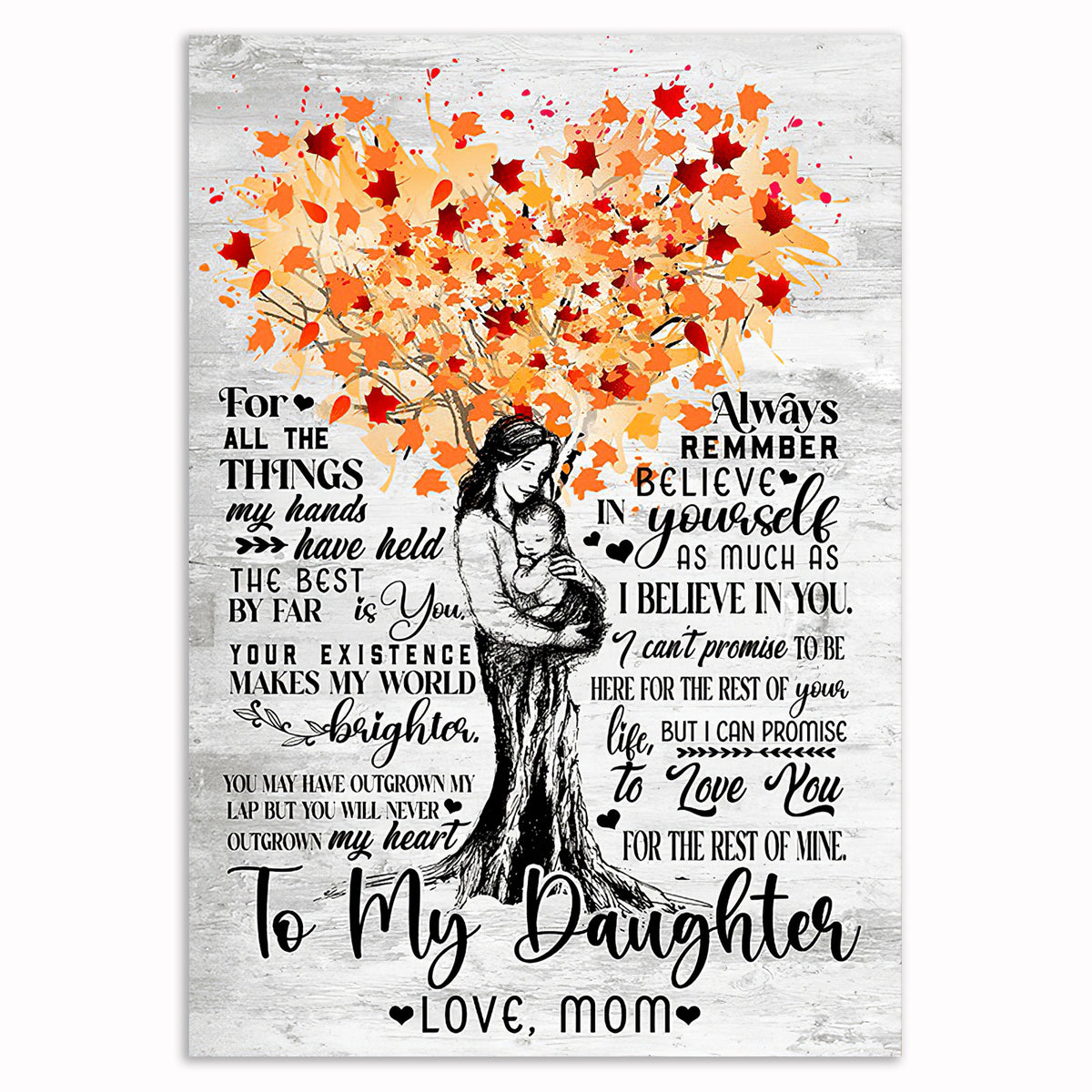 To My Daughter Lioness Canvas – Gift For Daughter Wall Art