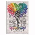 To My Daughter Love Mom Tree Canvas – Gift For Daughter Wall Art