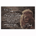 To My Son Lion Canvas – Gift For Son Father's Letter Wall Art