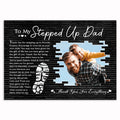 To My Stepped Up Dad Canvas – Stepfather Father's Day Wall Art