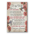 To My Wife I Love You More Canvas – Romantic Anniversary Wall Art
