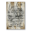 To My Wife Once Upon A Time Canvas – Anniversary Letter Wall Art