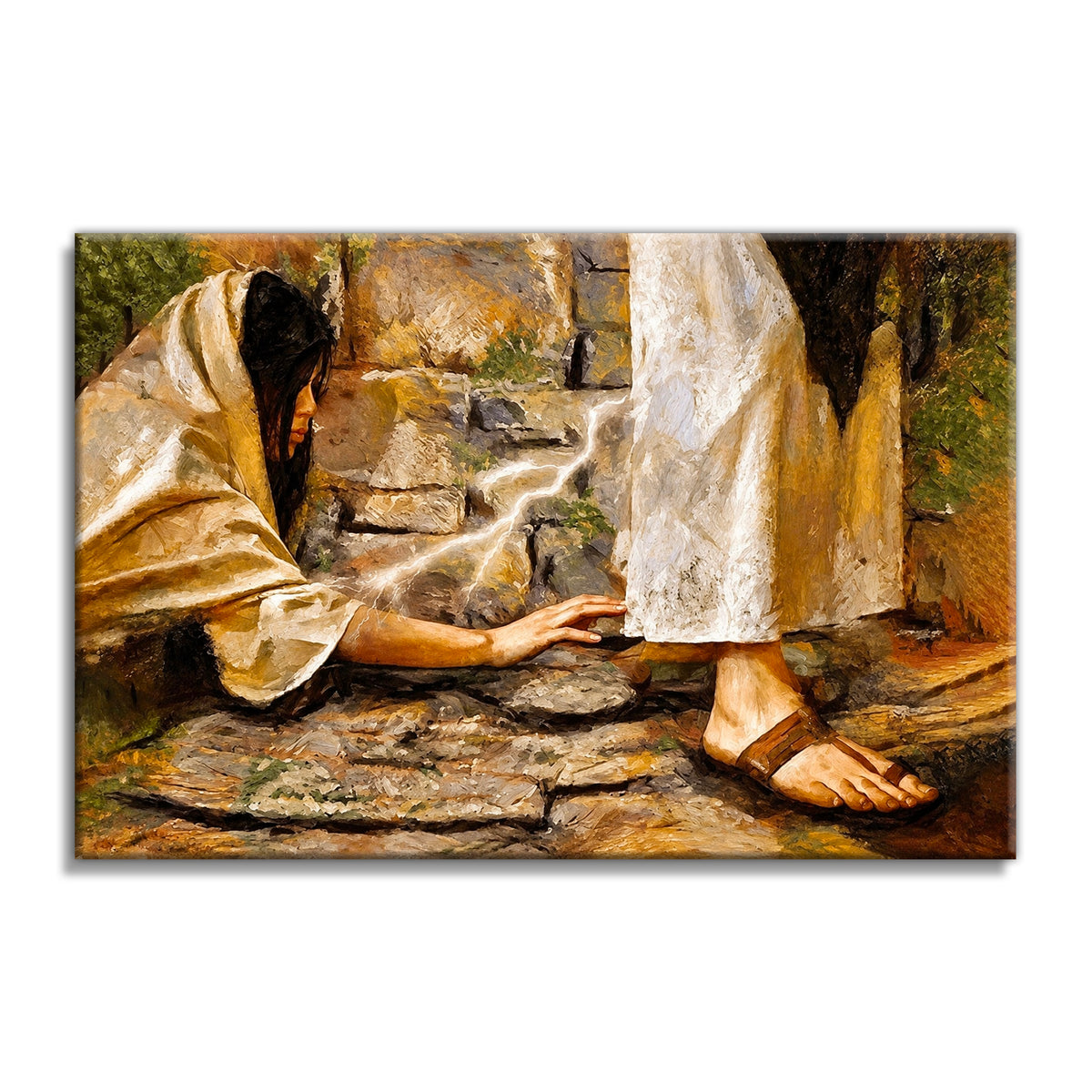 Touching The Hem Of His Garment Canvas – Christian Wall Decor