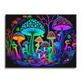 Psychedelic Mushroom Canvas Wall Art – Trippy Neon Wall Decor