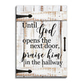 Trust God In The Hallway Canvas – Christian Encouragement Wall Art