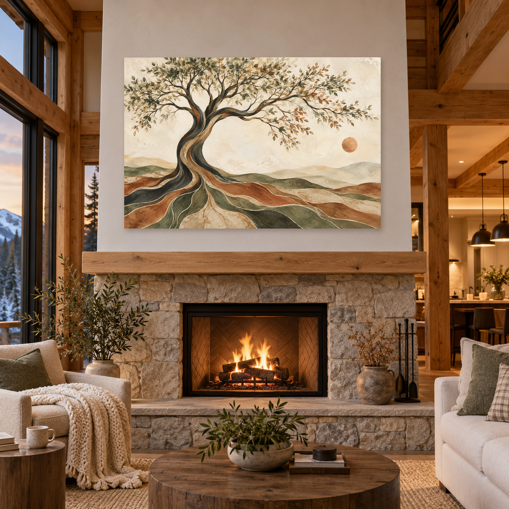 Living Continuum - Tree of Life Wall Art, Canvas or Poster - 04-cabin
