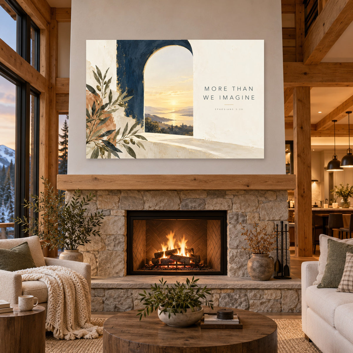 Abundant Horizon - Sunlit Arch Wall Art, Canvas or Poster - 04-cabin