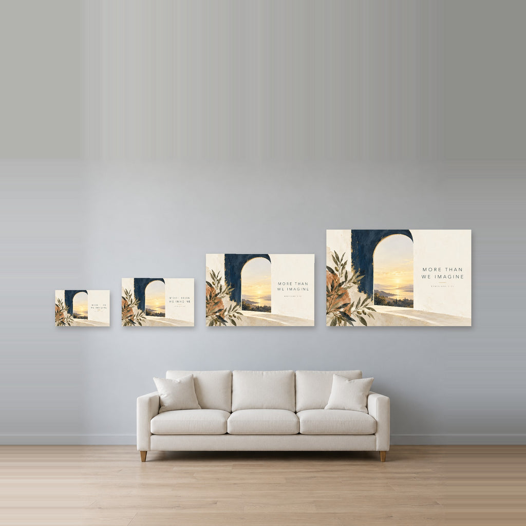 Abundant Horizon - Sunlit Arch Wall Art, Canvas or Poster - 08-size-guide