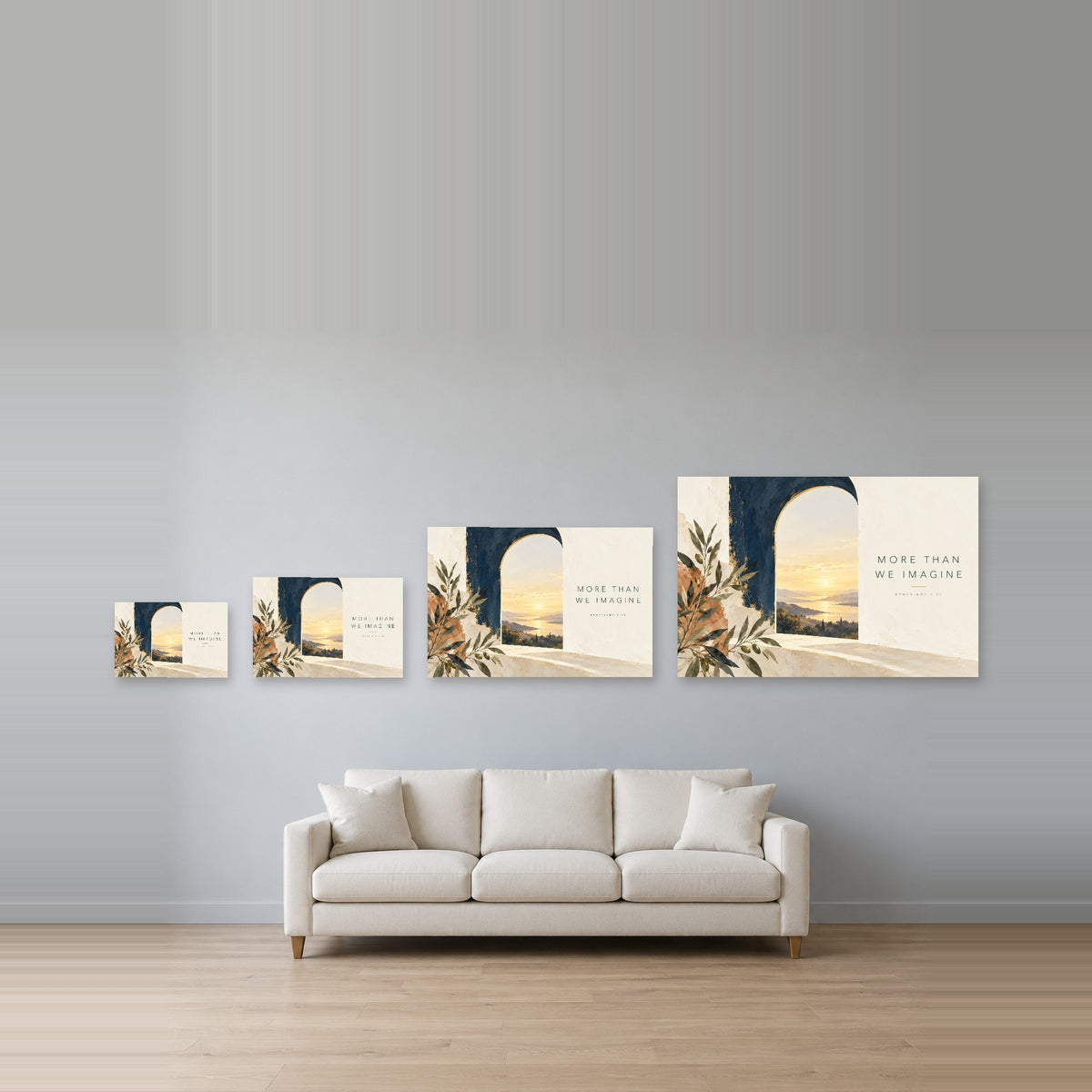 Abundant Horizon - Sunlit Arch Wall Art, Canvas or Poster - 08-size-guide