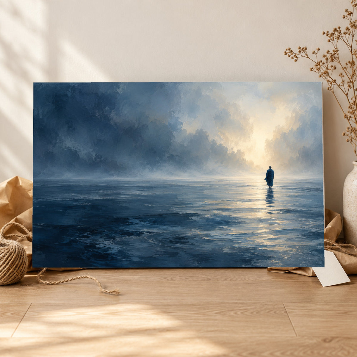 Across the Still Water - Walking on Water Wall Art, Canvas or Poster - 06-gift