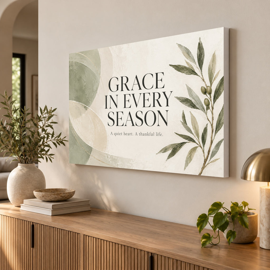 Quiet Grace - Grace Botanical Wall Art, Canvas or Poster - 02-angle