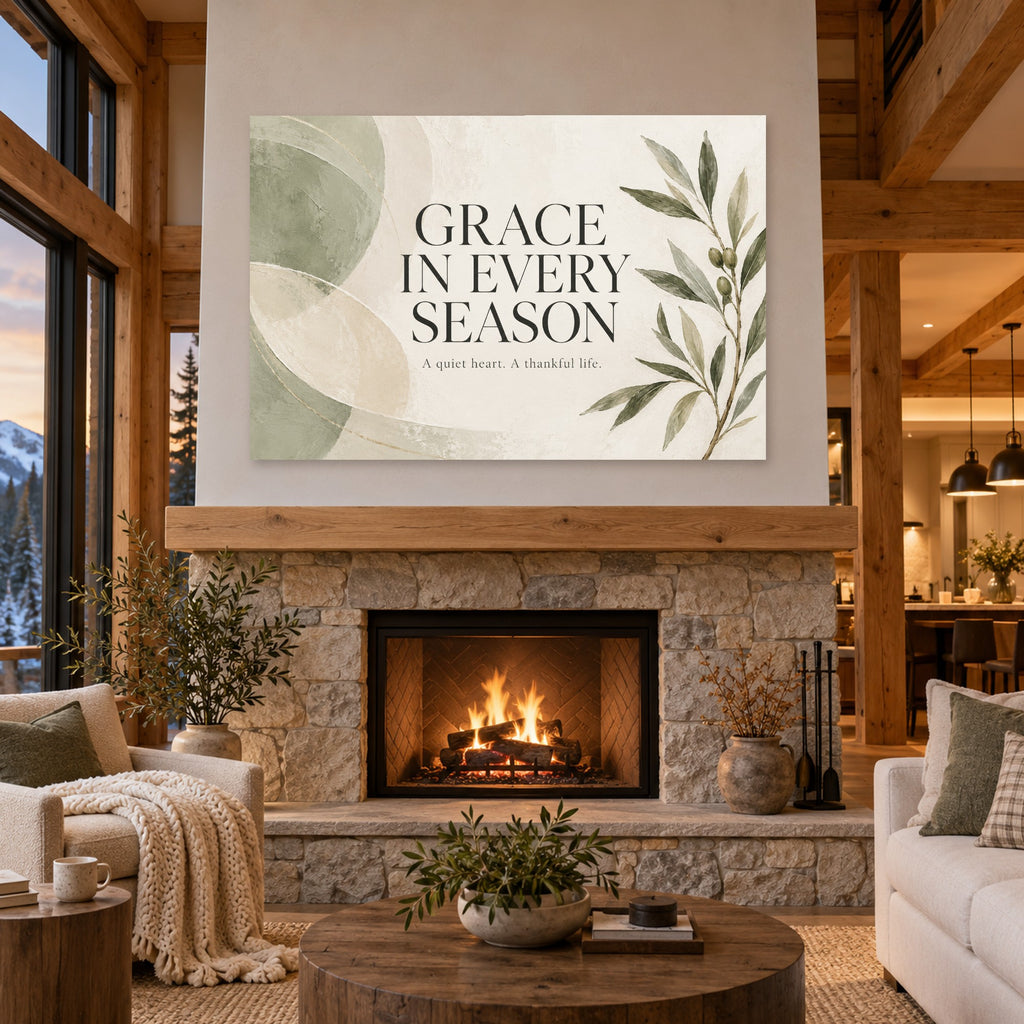 Quiet Grace - Grace Botanical Wall Art, Canvas or Poster - 04-cabin