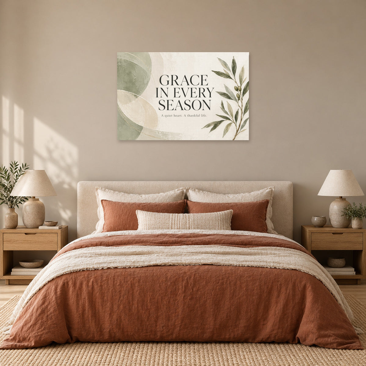 Quiet Grace - Grace Botanical Wall Art, Canvas or Poster - 05-bedroom