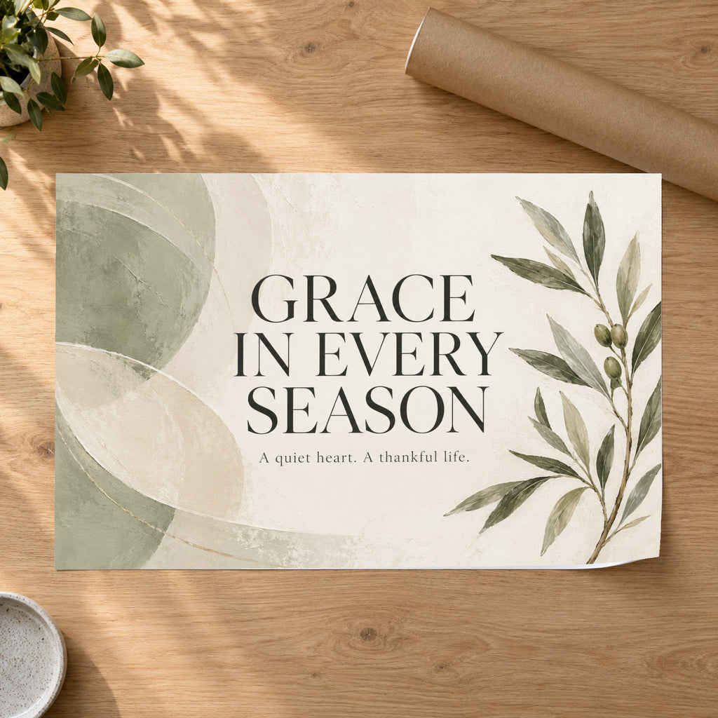Quiet Grace - Grace Botanical Wall Art, Canvas or Poster - 07-poster