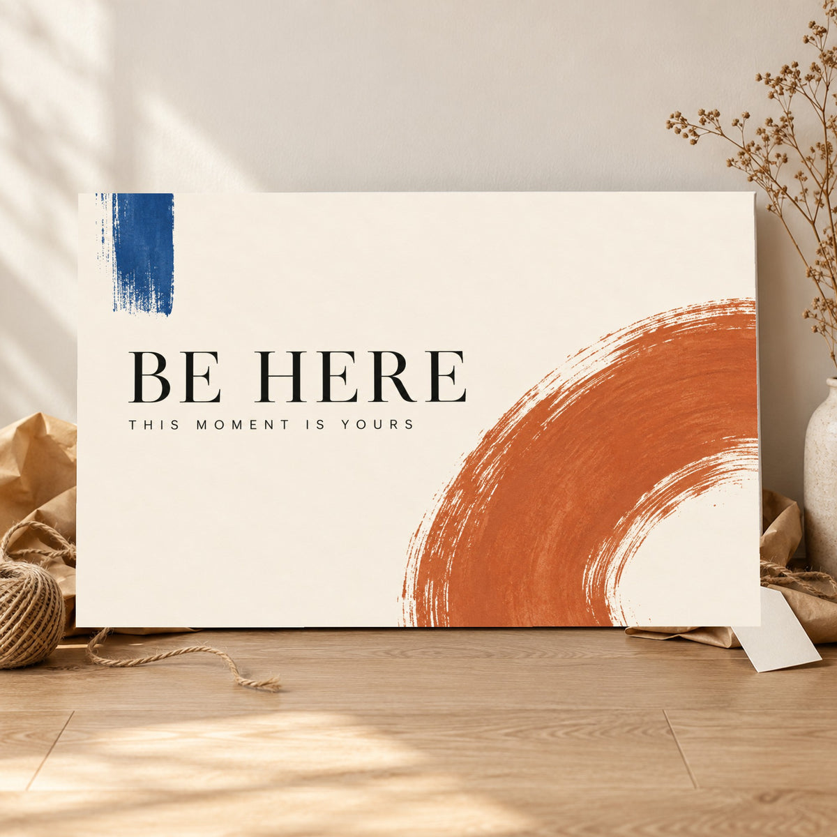 This Moment - Be Here Typography Wall Art, Canvas or Poster - 06-gift