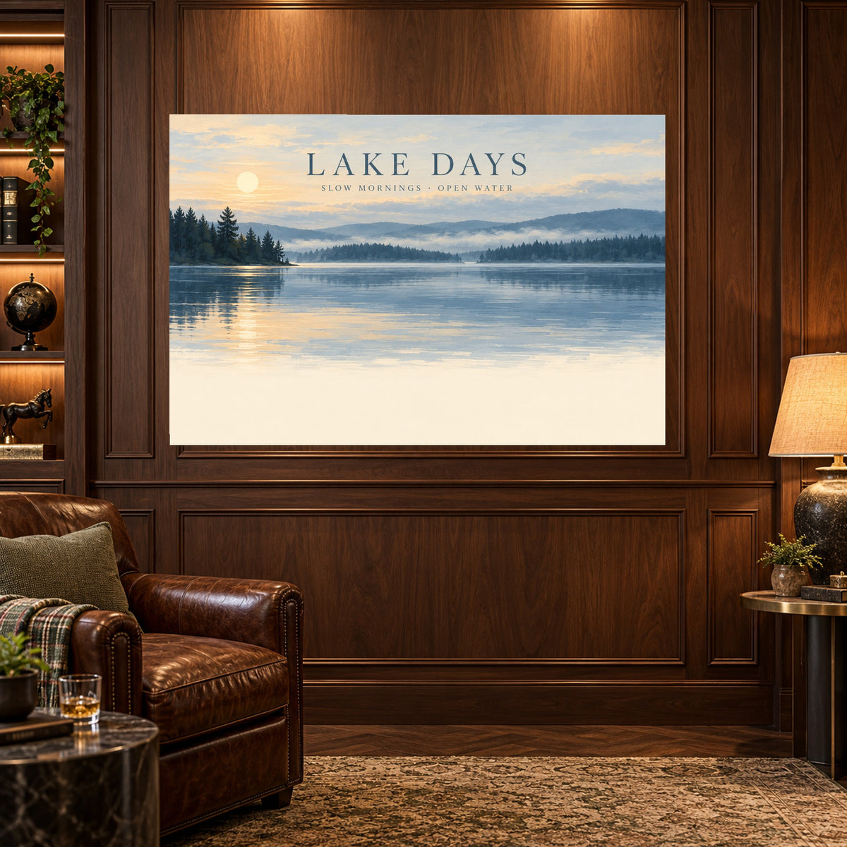 Lakeward - Lake Days Landscape Wall Art, Canvas or Poster - 03-man-cave