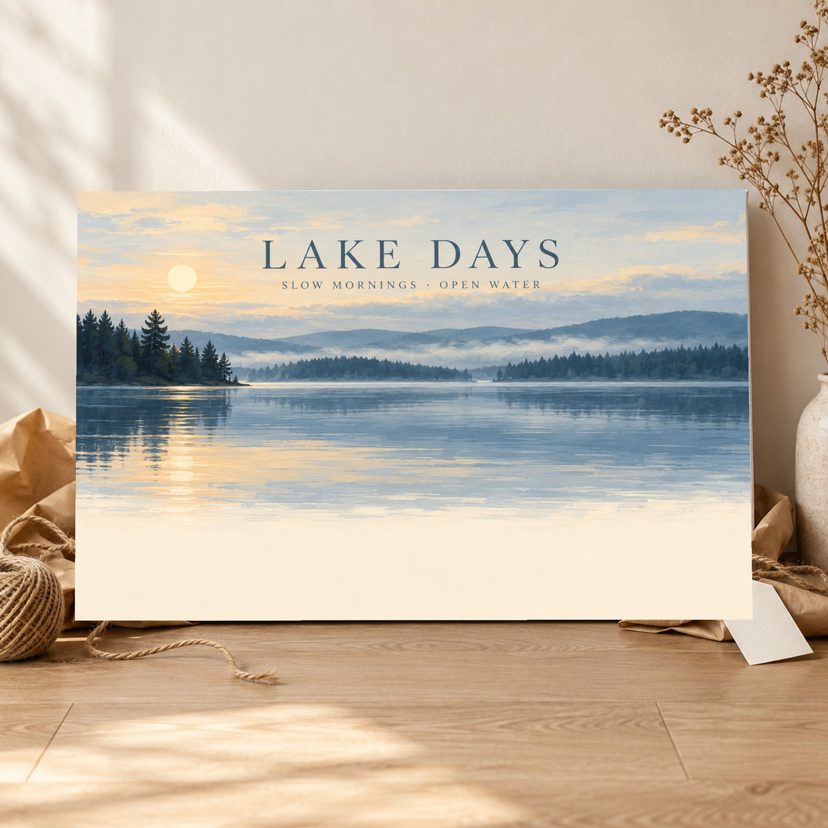 Lakeward - Lake Days Landscape Wall Art, Canvas or Poster - 06-gift