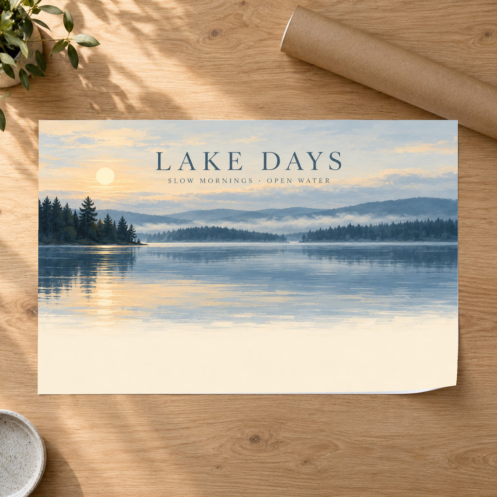 Lakeward - Lake Days Landscape Wall Art, Canvas or Poster - 07-poster