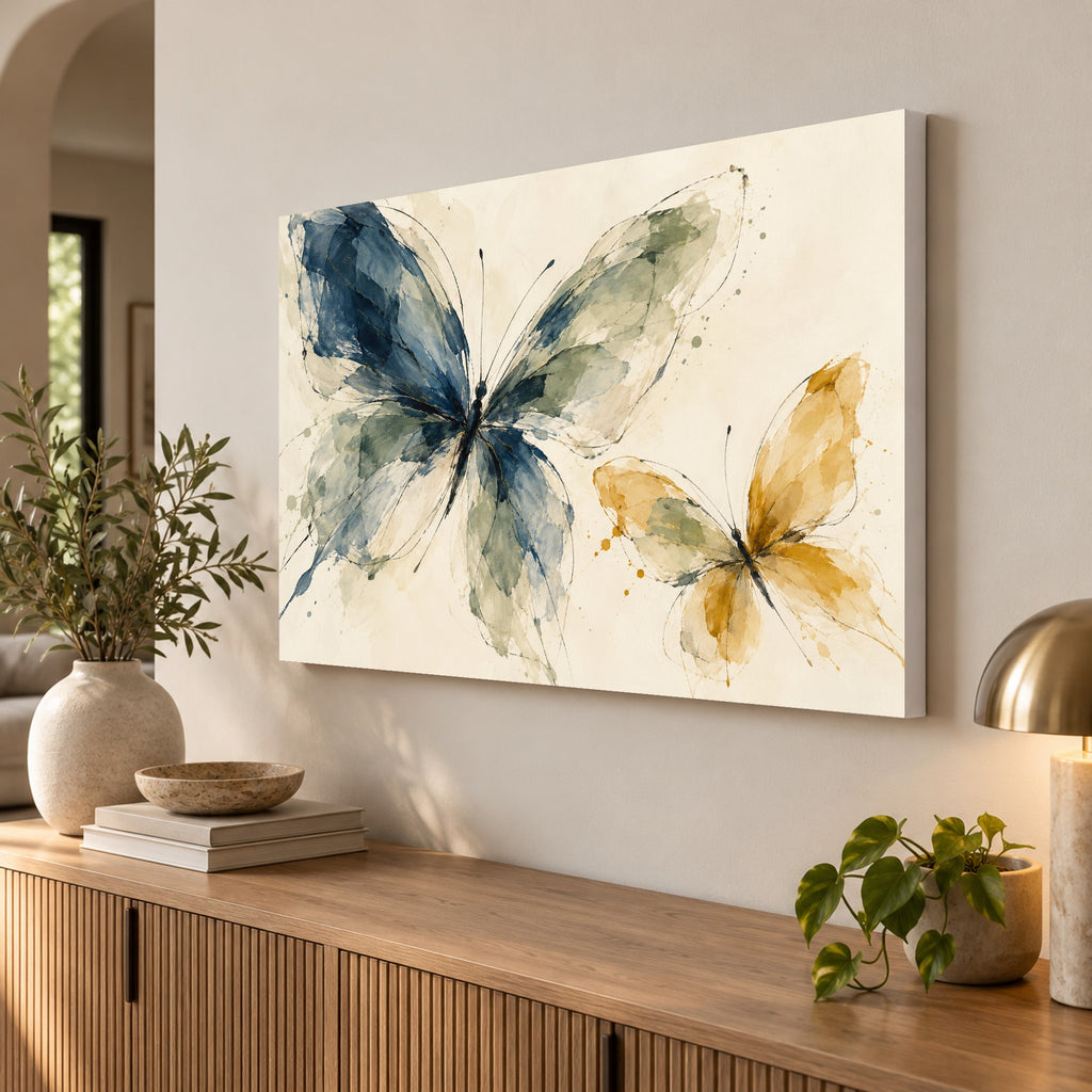 Wing Studies - Watercolor Butterfly Wall Art, Canvas or Poster - 02-angle