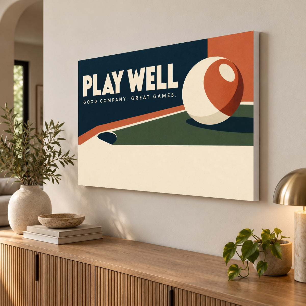 After Hours - Billiards Game Room Wall Art, Canvas or Poster - 02-angle