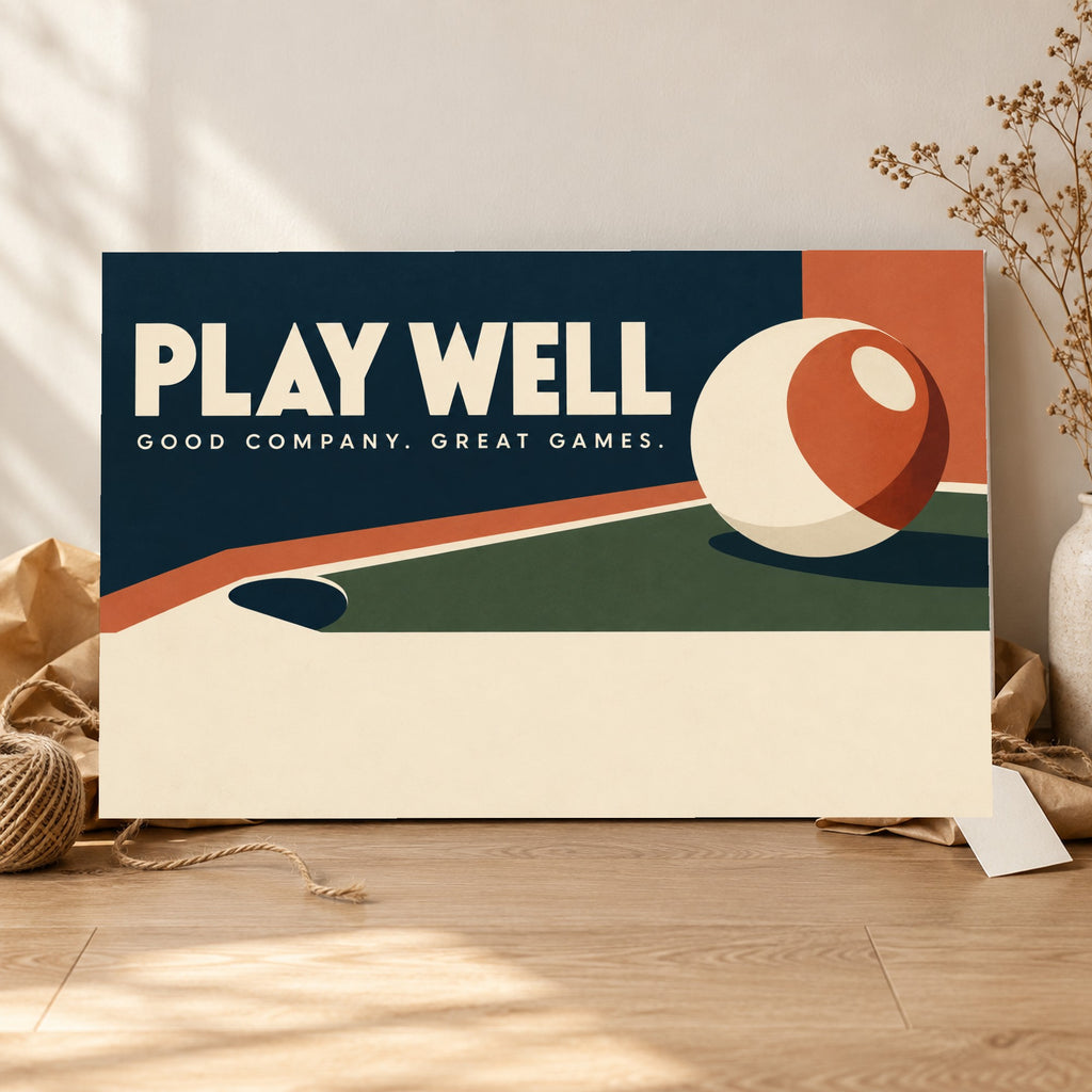 After Hours - Billiards Game Room Wall Art, Canvas or Poster - 06-gift