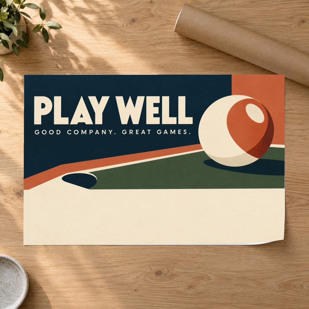 After Hours - Billiards Game Room Wall Art, Canvas or Poster - 07-poster