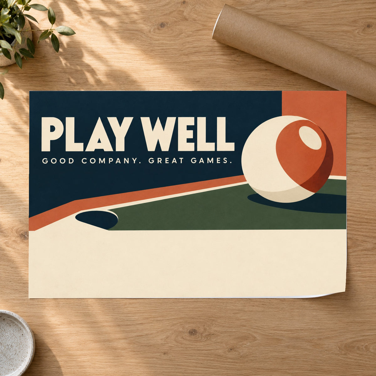 After Hours - Billiards Game Room Wall Art, Canvas or Poster - 07-poster