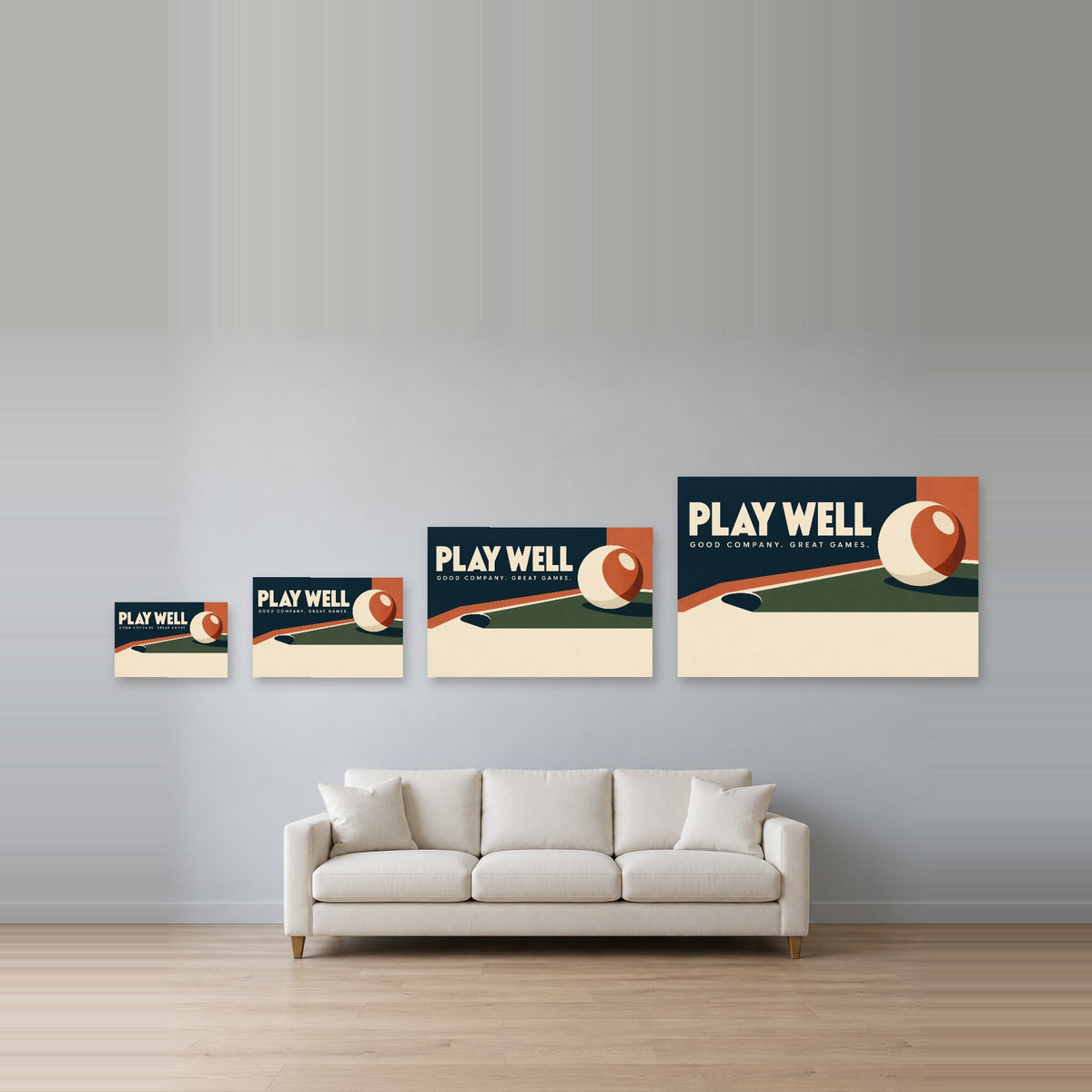 After Hours - Billiards Game Room Wall Art, Canvas or Poster - 08-size-guide