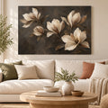 Burnished Botanica - Neutral Magnolia Wall Art, Canvas or Poster - 01-hero