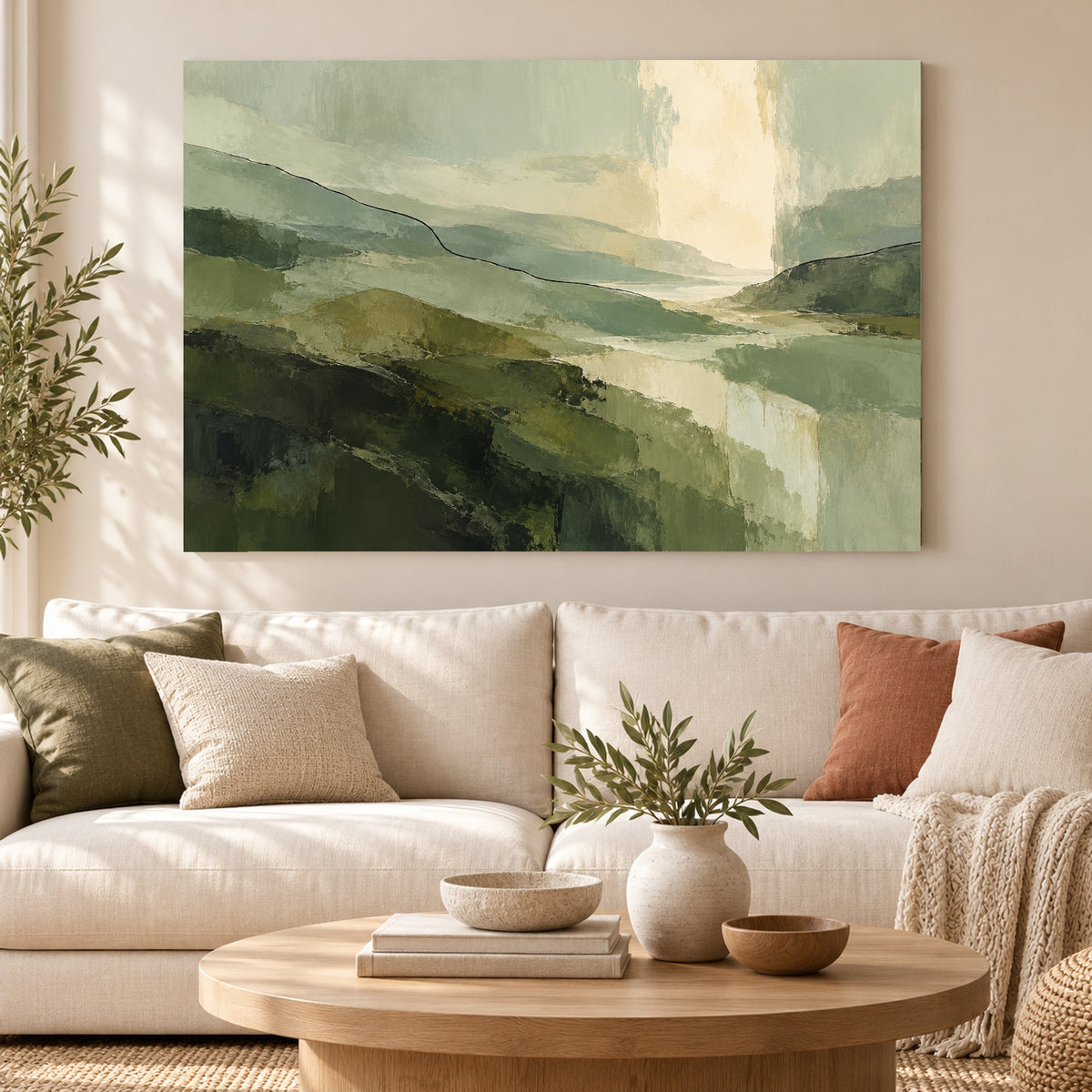 Green Interlude - Green Landscape Wall Art, Canvas or Poster - 01-hero