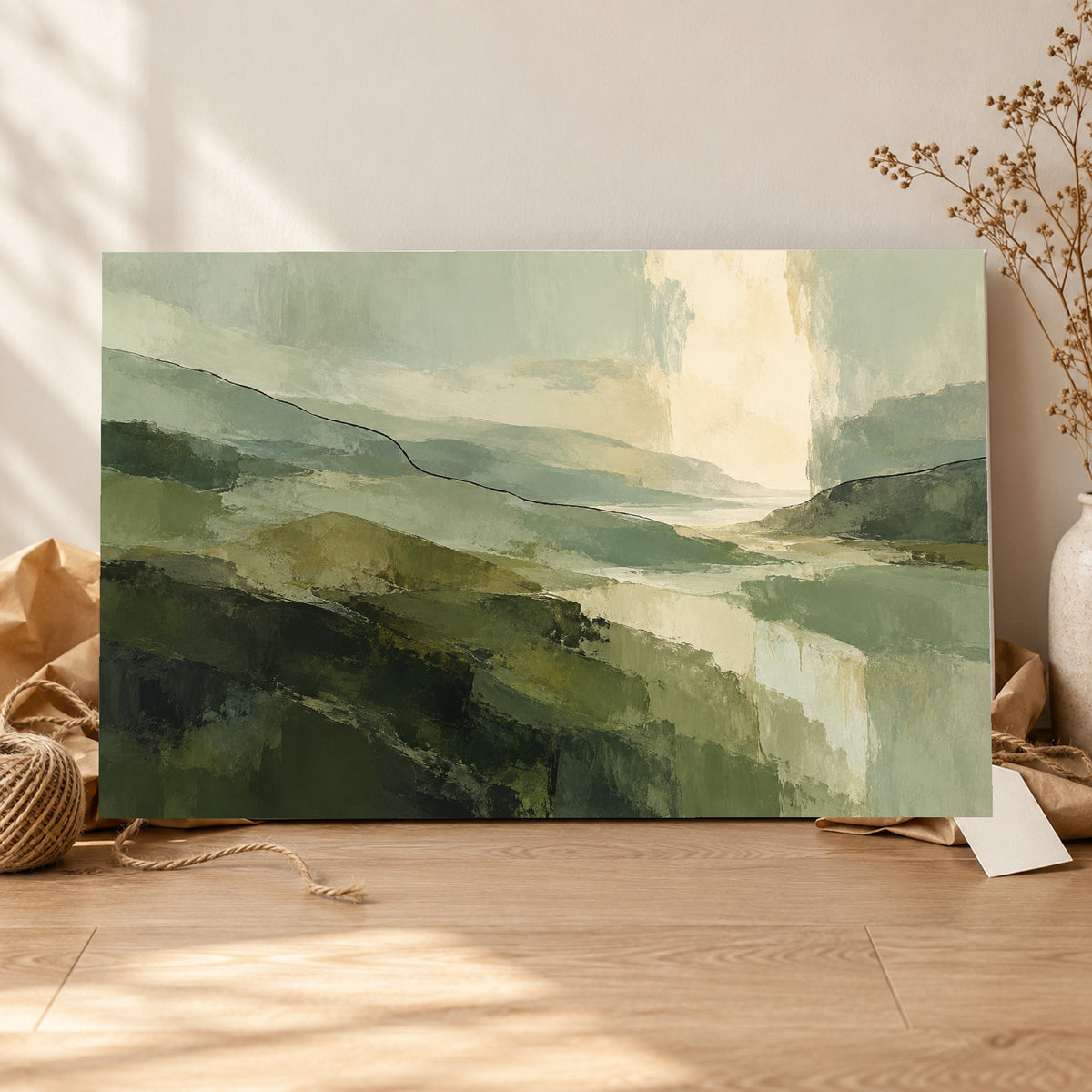 Green Interlude - Green Landscape Wall Art, Canvas or Poster - 06-gift