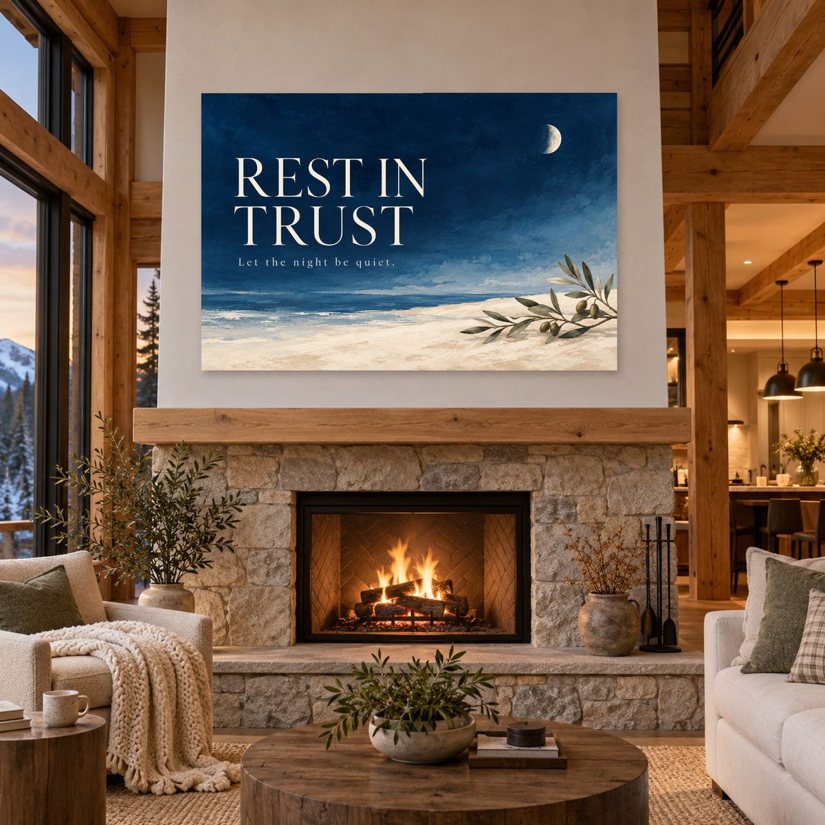 Rest in Trust - Rest in Trust Wall Art, Canvas or Poster - 04-cabin