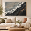 Volcanic Tide - Black Sand Coast Wall Art, Canvas or Poster - 01-hero