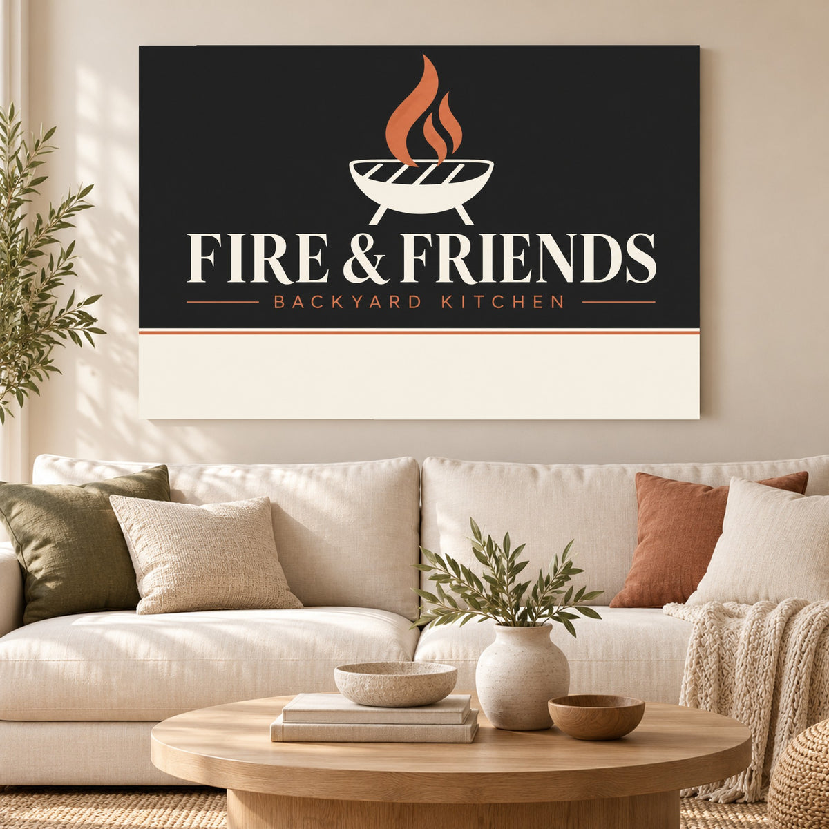 Ember & Gather - Fire and Friends Wall Art, Canvas or Poster - 01-hero