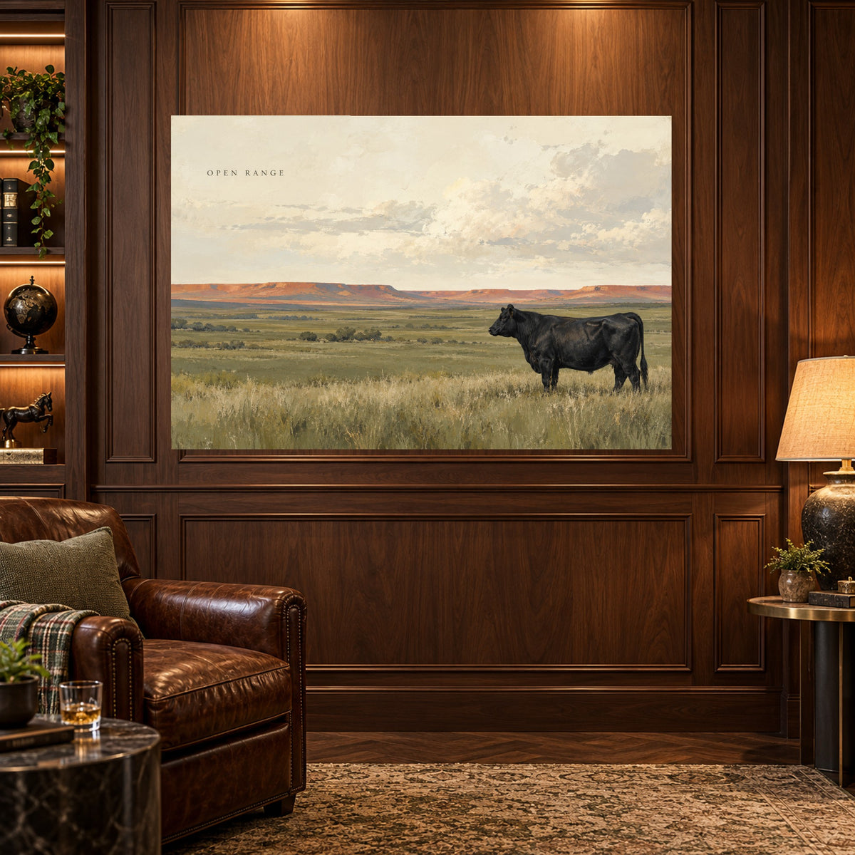 Open Range - Open Range Cattle Wall Art, Canvas or Poster - 03-man-cave