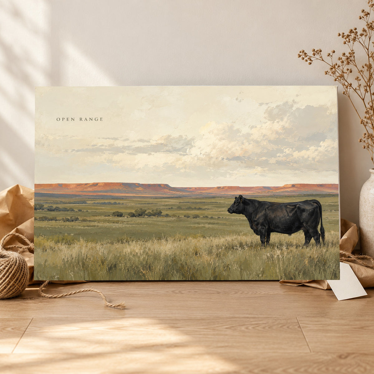 Open Range - Open Range Cattle Wall Art, Canvas or Poster - 06-gift